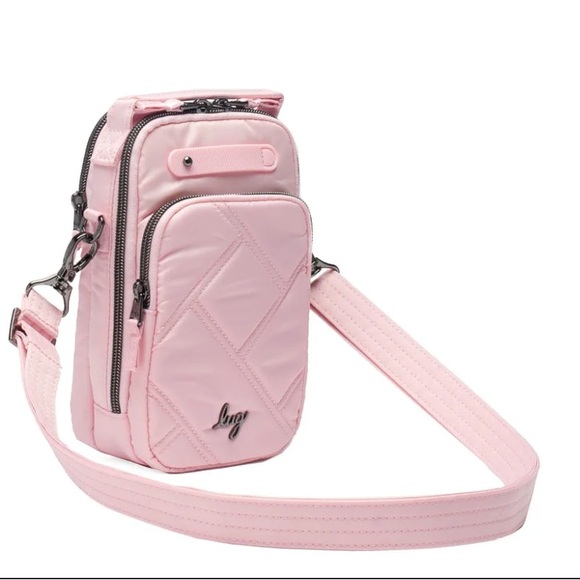 Lug Skeeter Mini Bridge Convertible Crossbody Bubble Pink - Picture 2 of 5